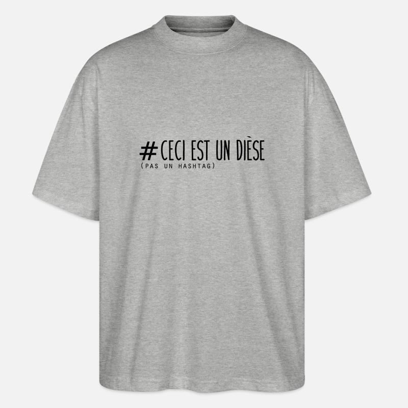 ceciestundiese - Stanley/Stella Oversized Unisex Bio T-Shirt Blaster 2.0 - Grau meliert
