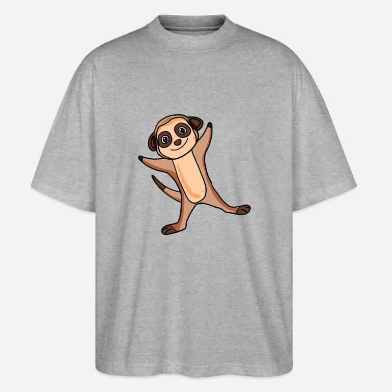 Erdmännchen - Stanley/Stella Oversized Unisex Bio T-Shirt Blaster 2.0 - Grau meliert