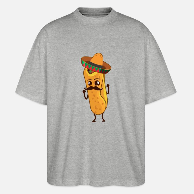 Burrito - Stanley/Stella Oversized Unisex Bio T-Shirt Blaster 2.0 - Grau meliert