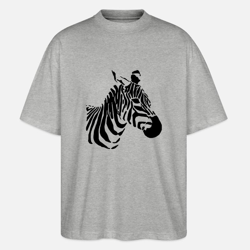 zebra - Stanley/Stella Oversized Unisex Bio T-Shirt Blaster 2.0 - Grau meliert