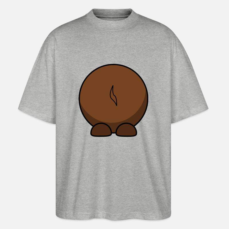 Gnu par derrière. idée cadeau - T-shirt bio Blaster 2.0 coupe oversize Stanley/Stella Unisexe - gris chiné