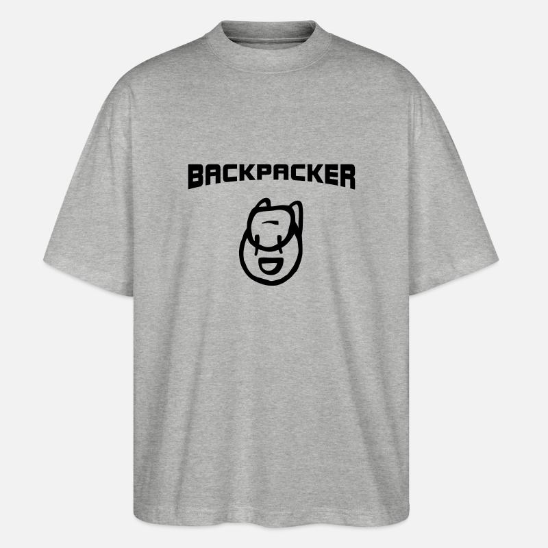 Backpacker Rucksack - Stanley/Stella Oversized Unisex Bio T-Shirt Blaster 2.0 - Grau meliert