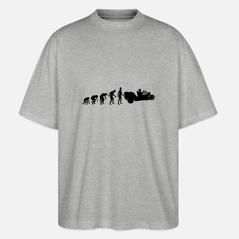 Trike évolution - T-shirt bio Blaster 2.0 coupe oversize Stanley/Stella Unisexe - gris chiné