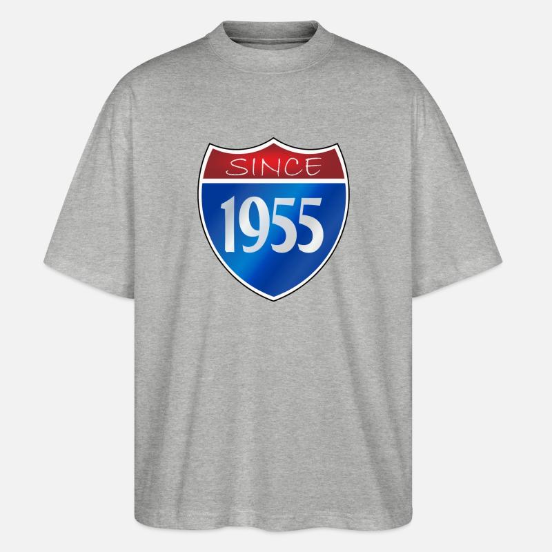Since 1955 - Stanley/Stella Oversized Unisex Bio T-Shirt Blaster 2.0 - Grau meliert
