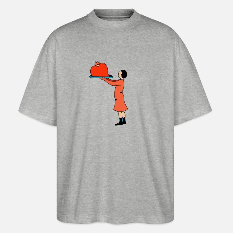 Bitte - Stanley/Stella Oversized Unisex Bio T-Shirt Blaster 2.0 - Grau meliert
