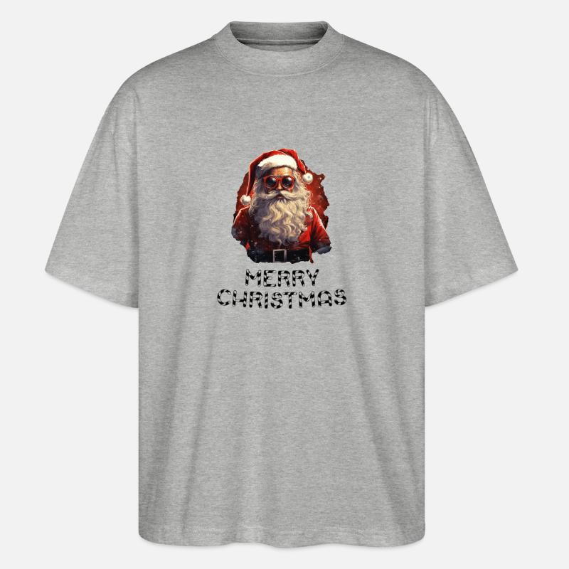 Weihnachtsmann - Marry Christmas - Stanley/Stella Oversized Unisex Bio T-Shirt Blaster 2.0 - Grau meliert