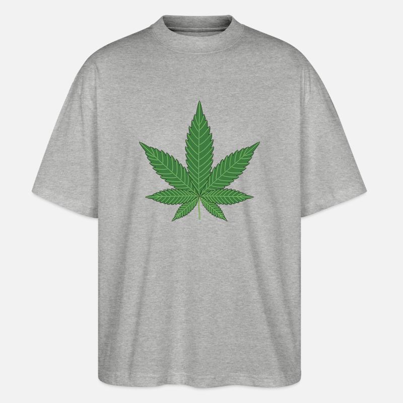 Hanfblatt Geschenk Idee - Stanley/Stella Oversized Unisex Bio T-Shirt Blaster 2.0 - Grau meliert