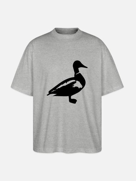 Duck mallard - Stanley/Stella Oversized Unisex Organic T-shirt Blaster 2.0 - heather grey