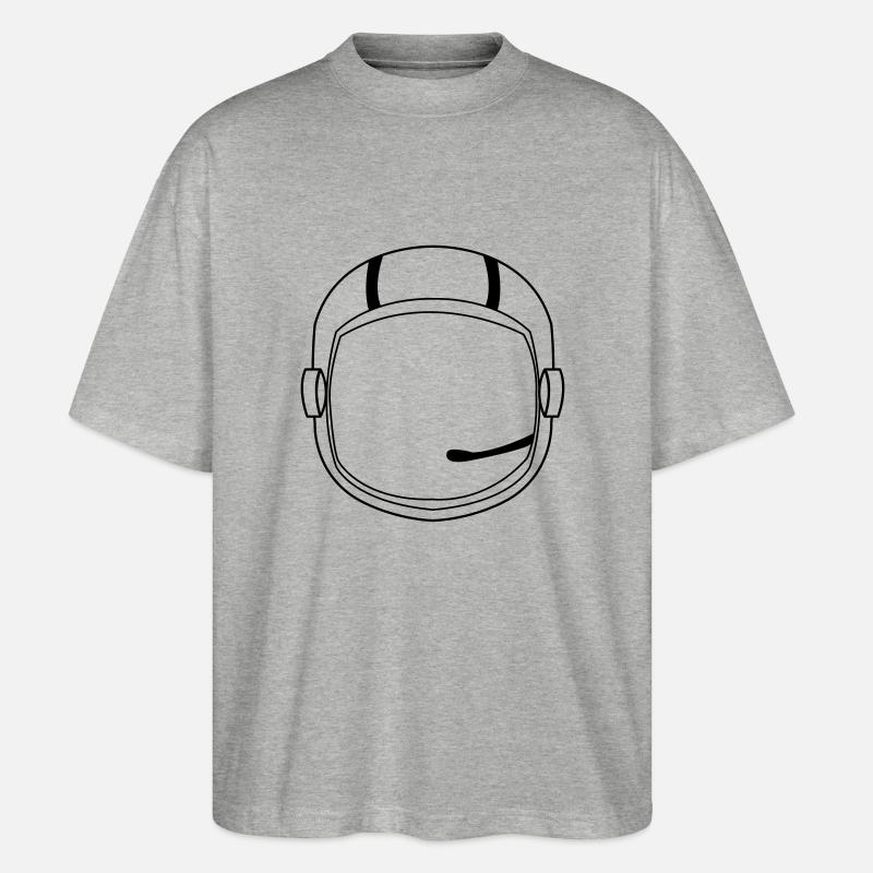 astronauten_helm_01 - Stanley/Stella Oversized Unisex Bio T-Shirt Blaster 2.0 - Grau meliert