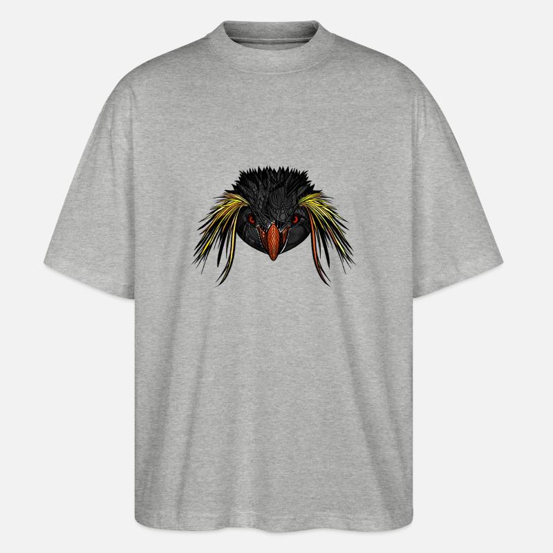Pinguin - Stanley/Stella Oversized Unisex Bio T-Shirt Blaster 2.0 - Grau meliert