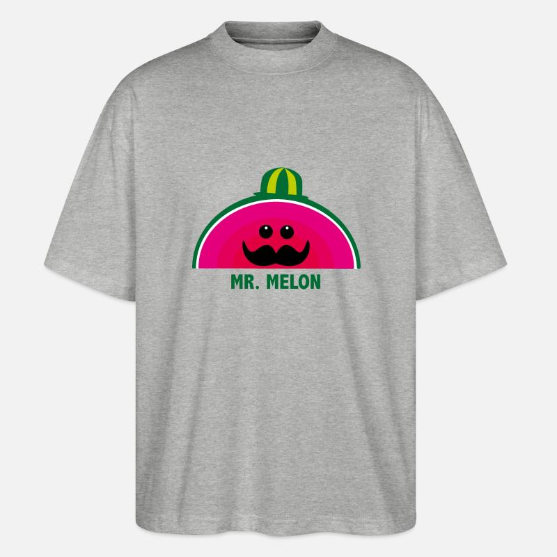 Mr. Melon - Stanley/Stella Oversized Unisex Bio T-Shirt Blaster 2.0 - Grau meliert