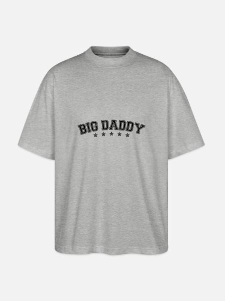 Father's day logo Big Daddy hero dad Vater - Stanley/Stella Oversized Unisex Organic T-shirt Blaster 2.0 - heather grey