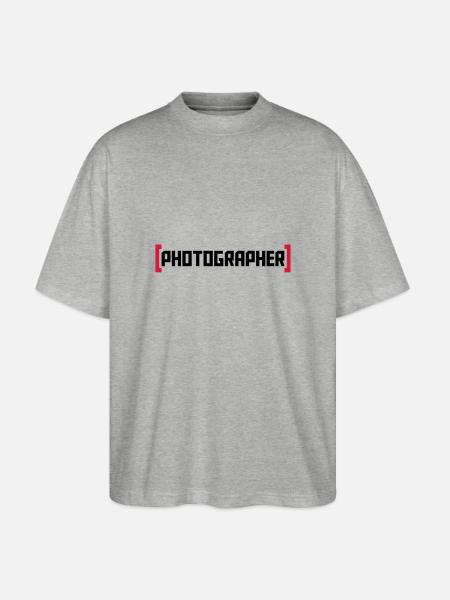 Photographer - Stanley/Stella Oversized Unisex Bio T-Shirt Blaster 2.0 - Grau meliert
