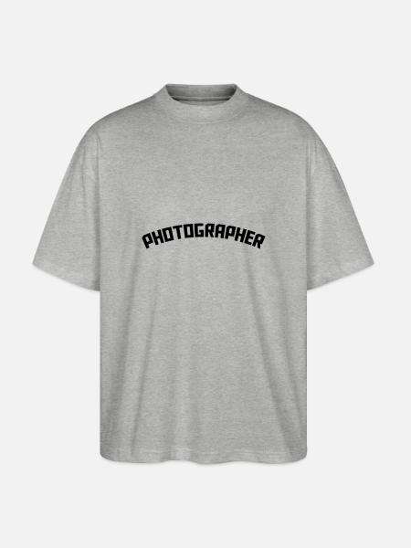 Photographer Logo - Stanley/Stella Oversized Unisex Bio T-Shirt Blaster 2.0 - Grau meliert