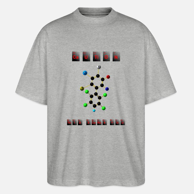 Caution - Stanley/Stella Oversized Unisex Bio T-Shirt Blaster 2.0 - Grau meliert