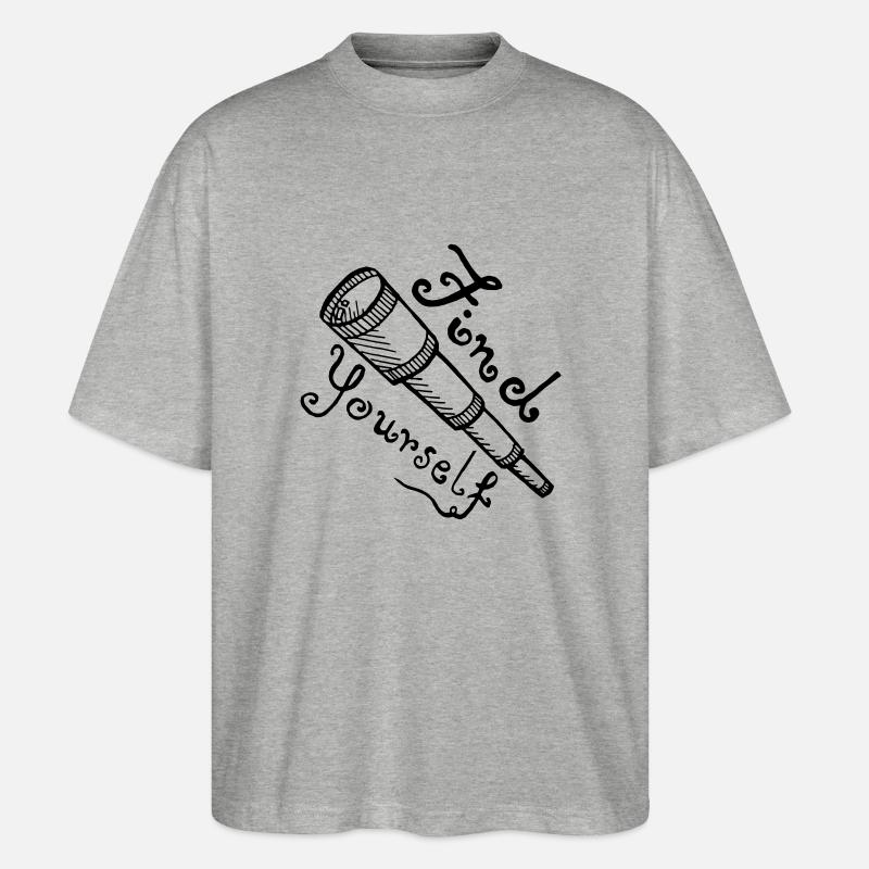Find Yourself - Stanley/Stella Oversized Unisex Bio T-Shirt Blaster 2.0 - Grau meliert