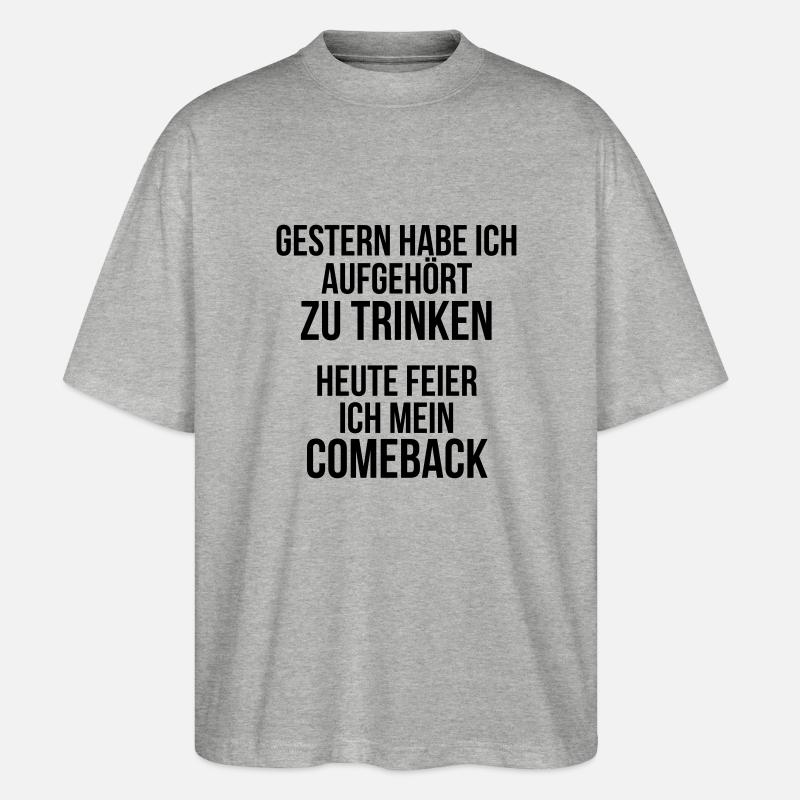 Drinking - Stanley/Stella Oversized Unisex Bio T-Shirt Blaster 2.0 - Grau meliert