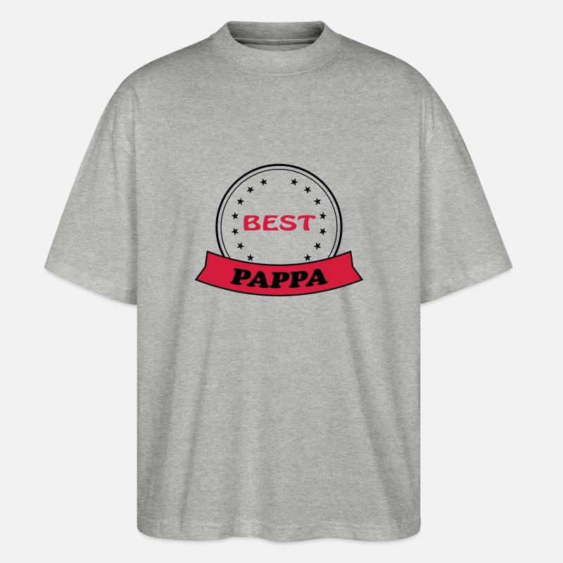 Best pappa 111 - Stanley/Stella Oversized Unisex Bio T-Shirt Blaster 2.0 - Grau meliert