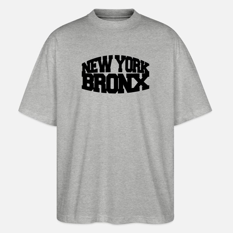 new york bronx - Stanley/Stella Oversized Unisex Bio T-Shirt Blaster 2.0 - Grau meliert