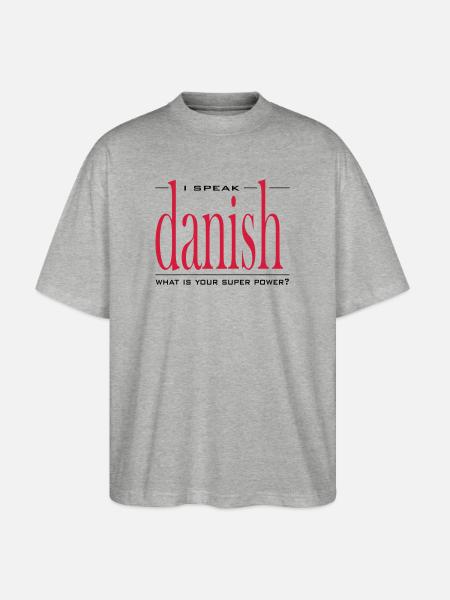 Super Power Danish - Stanley/Stella Oversized Unisex Bio T-Shirt Blaster 2.0 - Grau meliert