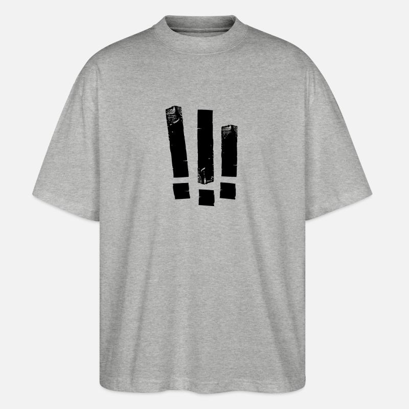 Three !!! - Stanley/Stella Oversized Unisex Organic T-shirt Blaster 2.0 - heather grey