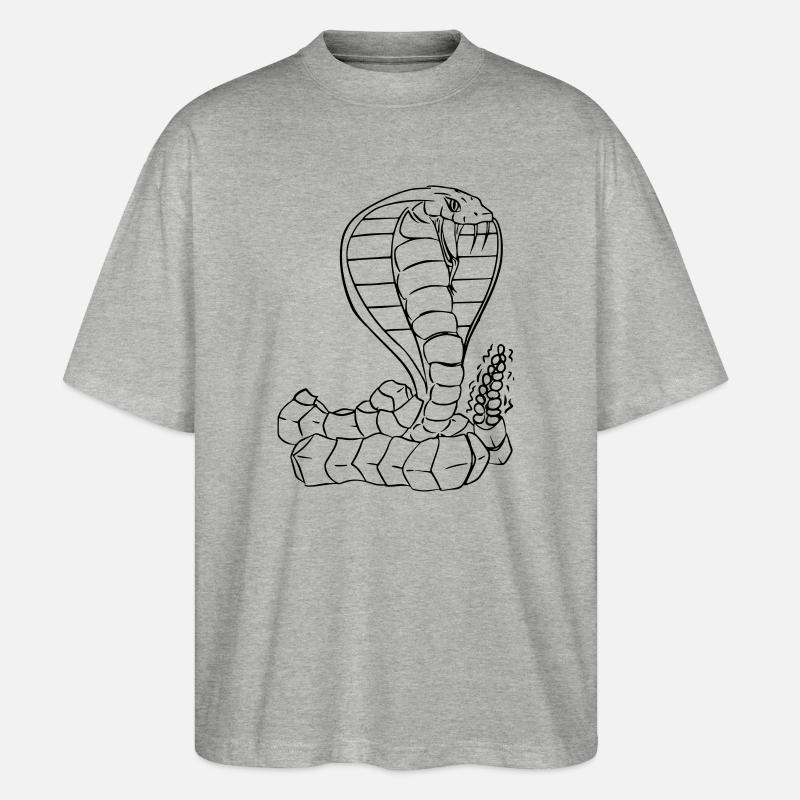 Cobra Vector - T-shirt bio Blaster 2.0 coupe oversize Stanley/Stella Unisexe - gris chiné