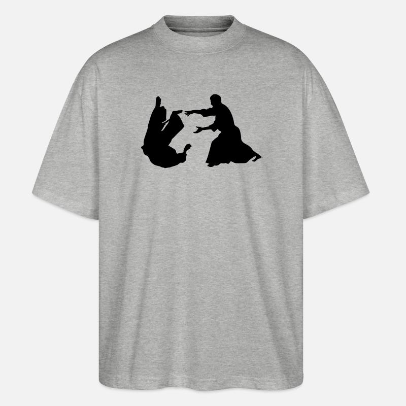 Aikido-Wurf - Stanley/Stella Oversized Unisex Bio T-Shirt Blaster 2.0 - Grau meliert