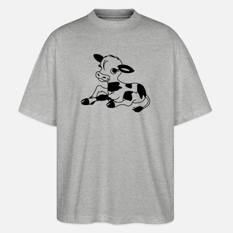 Kalb - Stanley/Stella Oversized Unisex Bio T-Shirt Blaster 2.0 - Grau meliert