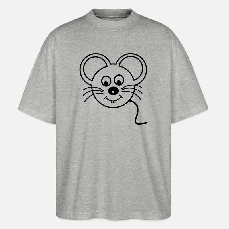Maus - Stanley/Stella Oversized Unisex Bio T-Shirt Blaster 2.0 - Grau meliert