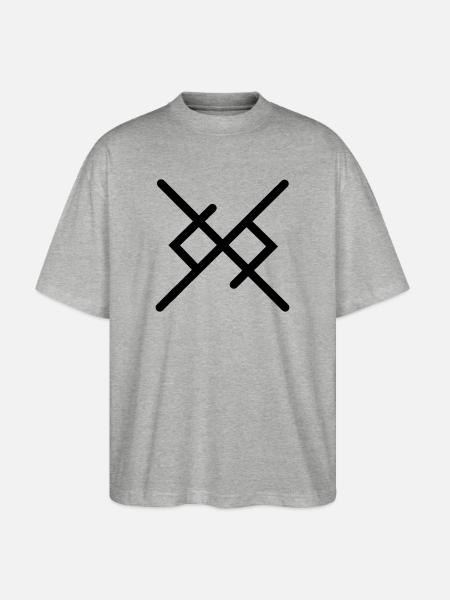 Ewige Liebe in Wikingerrunen - Stanley/Stella Oversized Unisex Bio T-Shirt Blaster 2.0 - Grau meliert