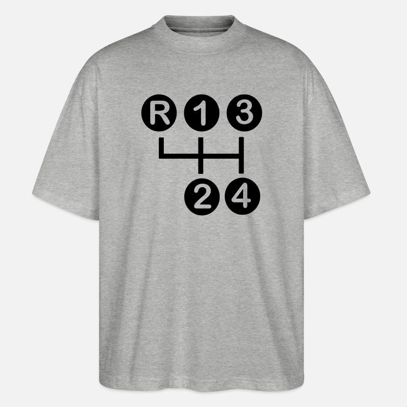 Boîte de vitesses 4 vitesses - T-shirt bio Blaster 2.0 coupe oversize Stanley/Stella Unisexe - gris chiné