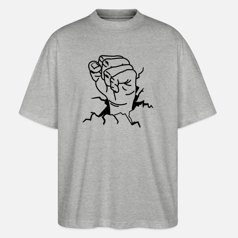 FAUST - Stanley/Stella Oversized Unisex Bio T-Shirt Blaster 2.0 - Grau meliert