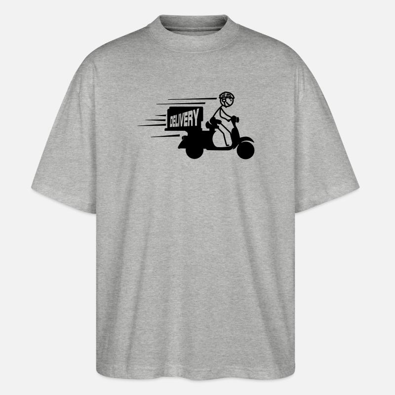 Scooter-Paket oder SMS-Lieferung - Stanley/Stella Oversized Unisex Bio T-Shirt Blaster 2.0 - Grau meliert