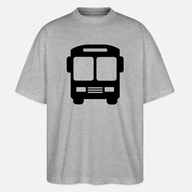 Bus-Logo - Stanley/Stella Oversized Unisex Bio T-Shirt Blaster 2.0 - Grau meliert