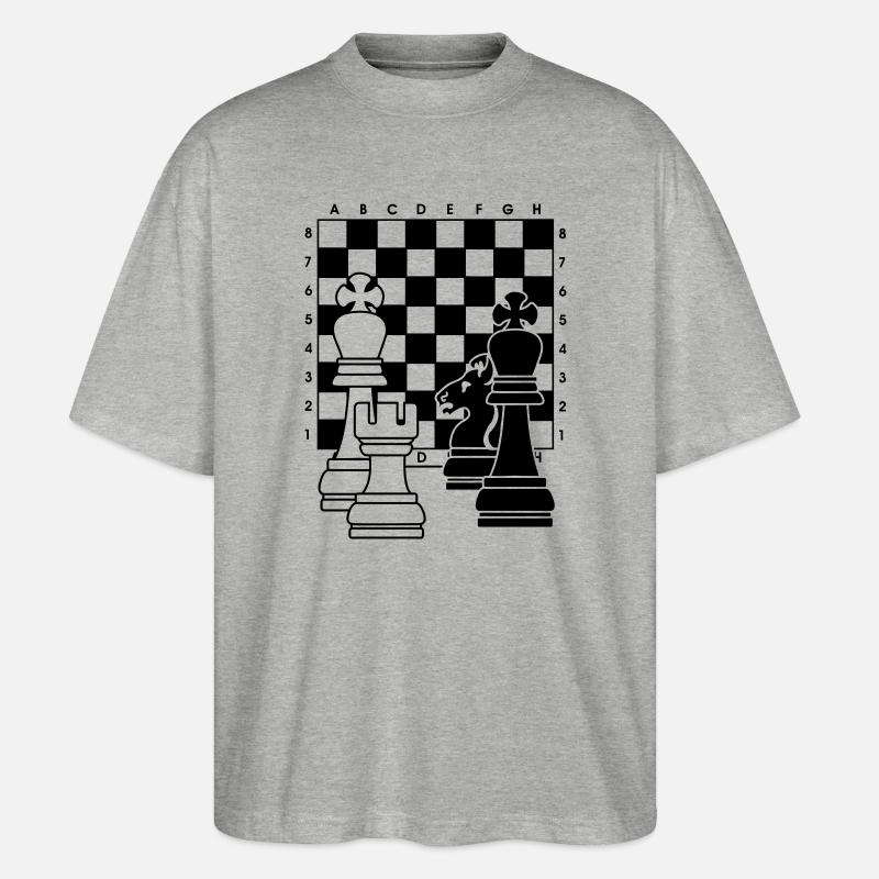 Chess2 - Stanley/Stella Oversized Unisex Organic T-shirt Blaster 2.0 - heather grey