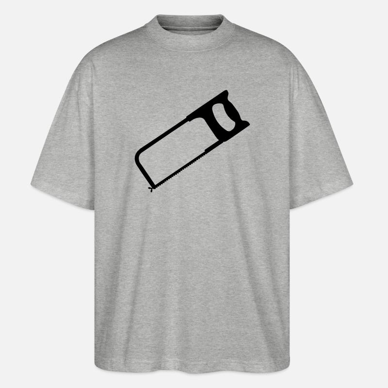 hacksaw tools - Stanley/Stella Oversized Unisex Organic T-shirt Blaster 2.0 - heather grey