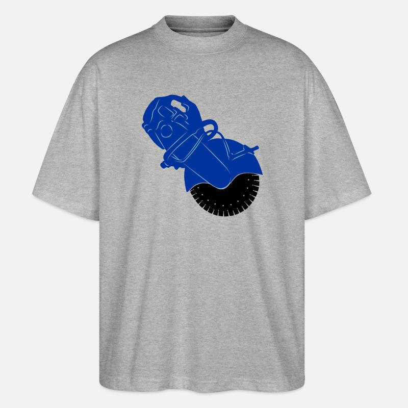 Pflastersteinsäge oder Steinsägemaschine - Stanley/Stella Oversized Unisex Bio T-Shirt Blaster 2.0 - Grau meliert