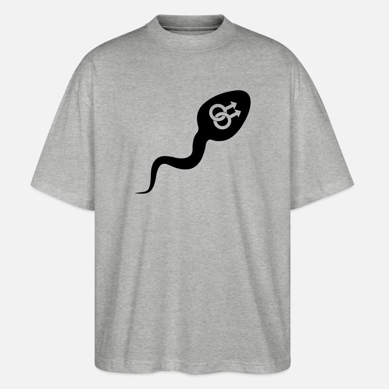 Sperma Sperma homosexuell - Stanley/Stella Oversized Unisex Bio T-Shirt Blaster 2.0 - Grau meliert
