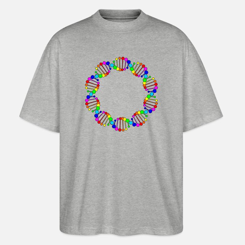 DNA Regenbogen-DNA - Stanley/Stella Oversized Unisex Bio T-Shirt Blaster 2.0 - Grau meliert