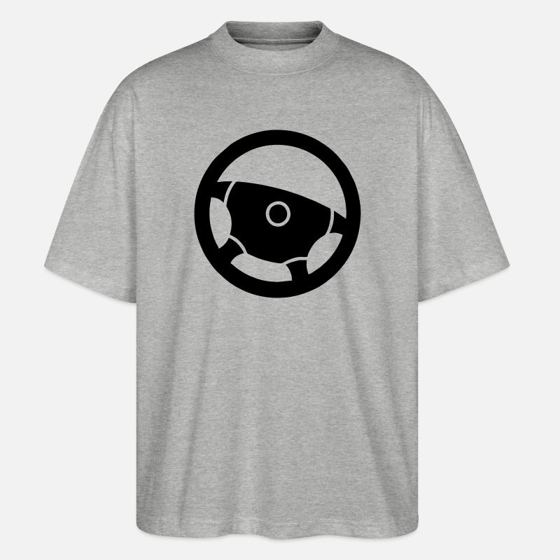 Instructeur de conduite de volant automatique - T-shirt bio Blaster 2.0 coupe oversize Stanley/Stella Unisexe - gris chiné