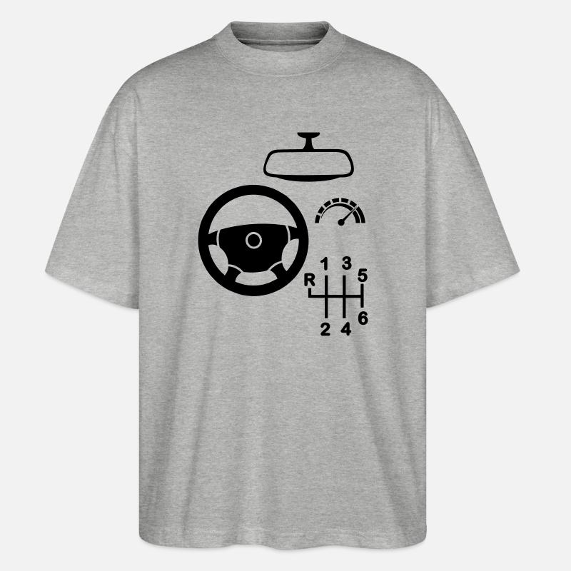 Fahrzeuginnenraum - Stanley/Stella Oversized Unisex Bio T-Shirt Blaster 2.0 - Grau meliert