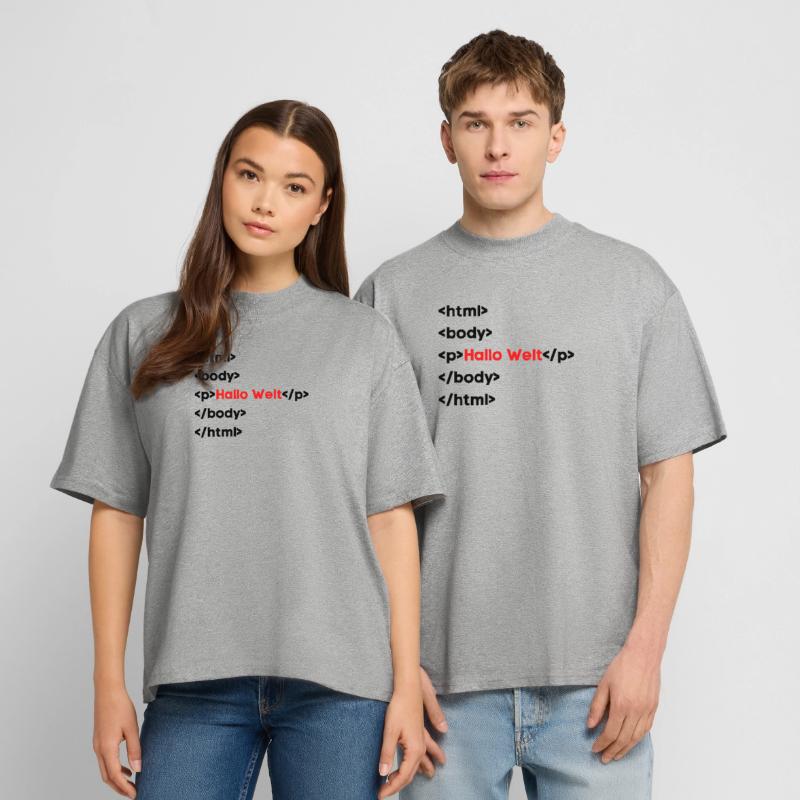 Hallo Welt HTML – Lustiges Programmierer & Coding  Stanley/Stella Oversized Unisex Bio T-Shirt Blaster 2.0