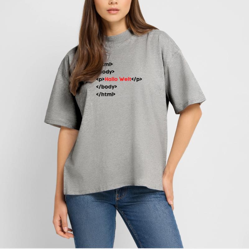 Hallo Welt HTML – Lustiges Programmierer & Coding  Stanley/Stella Oversized Unisex Bio T-Shirt Blaster 2.0