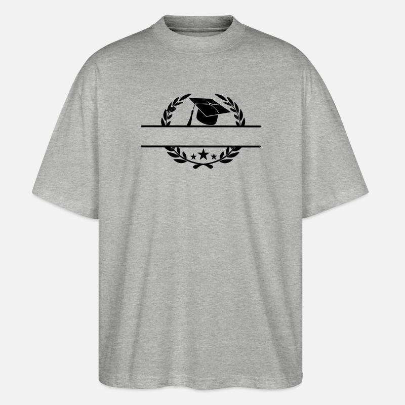 Übergeben in Lorbeerkranz - Stanley/Stella Oversized Unisex Bio T-Shirt Blaster 2.0 - Grau meliert