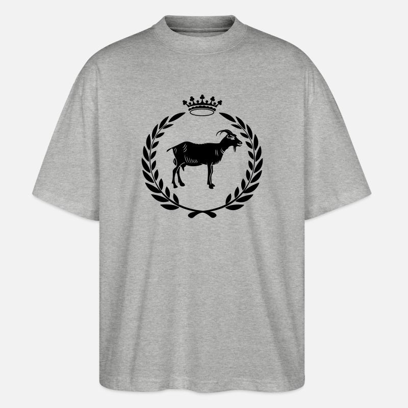 Bester Ziegen- oder Käse-Lorbeerkranz - Stanley/Stella Oversized Unisex Bio T-Shirt Blaster 2.0 - Grau meliert