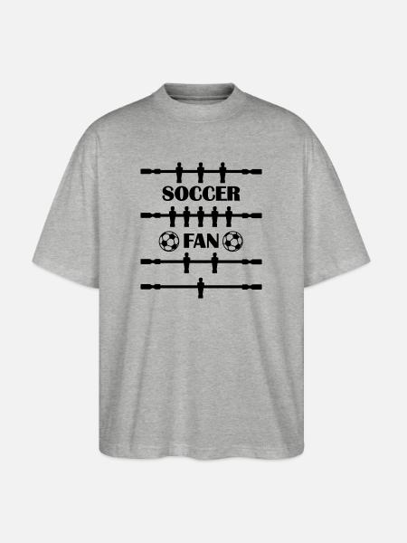 SOCCER FAN Tischfußball - Stanley/Stella Oversized Unisex Bio T-Shirt Blaster 2.0 - Grau meliert