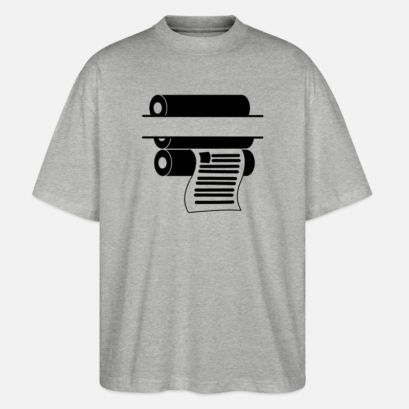 Logo drucken 2 - Stanley/Stella Oversized Unisex Bio T-Shirt Blaster 2.0 - Grau meliert