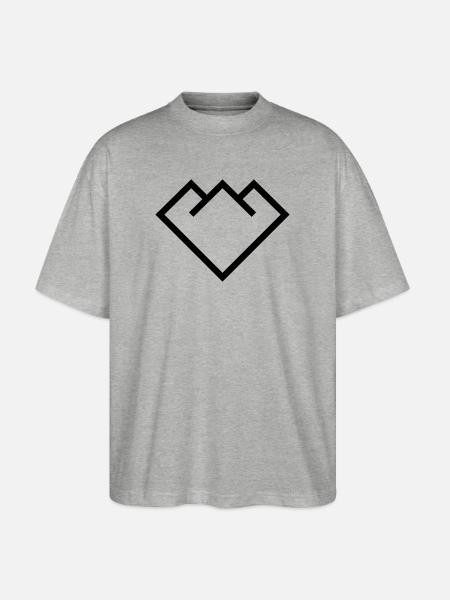 Mountain - Stanley/Stella Oversized Unisex Organic T-shirt Blaster 2.0 - heather grey