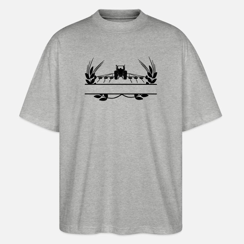 Ackerbau Traktor Getreideanbau - Stanley/Stella Oversized Unisex Bio T-Shirt Blaster 2.0 - Grau meliert