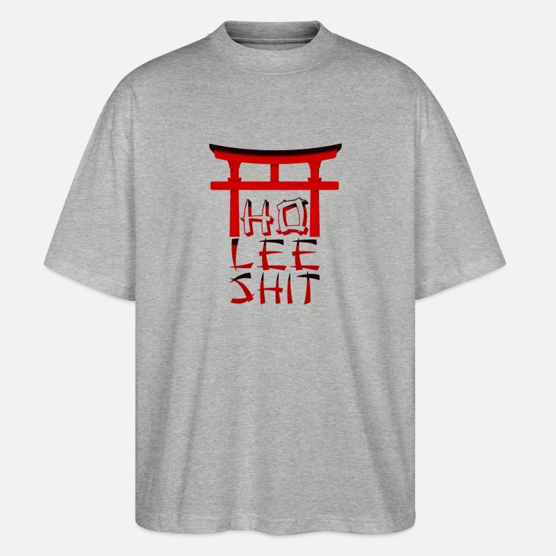 holy shit - Stanley/Stella Oversized Unisex Bio T-Shirt Blaster 2.0 - Grau meliert